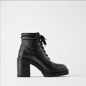 ZARA heeled combat boots